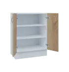 MS - 65D2 spodní skříňka, 2-dveřová, 908x654x600, korpus bílý, dvířka dub bardolino